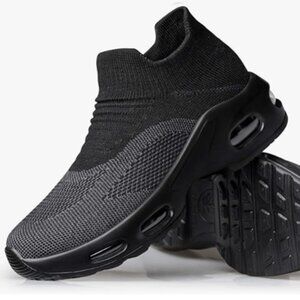Women's Walking Shoes - Sock Sneakers Slip on Mesh Platform Air Cushion Athletic